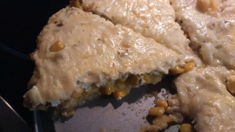 Zapečená polenta so syrom a zeleninou