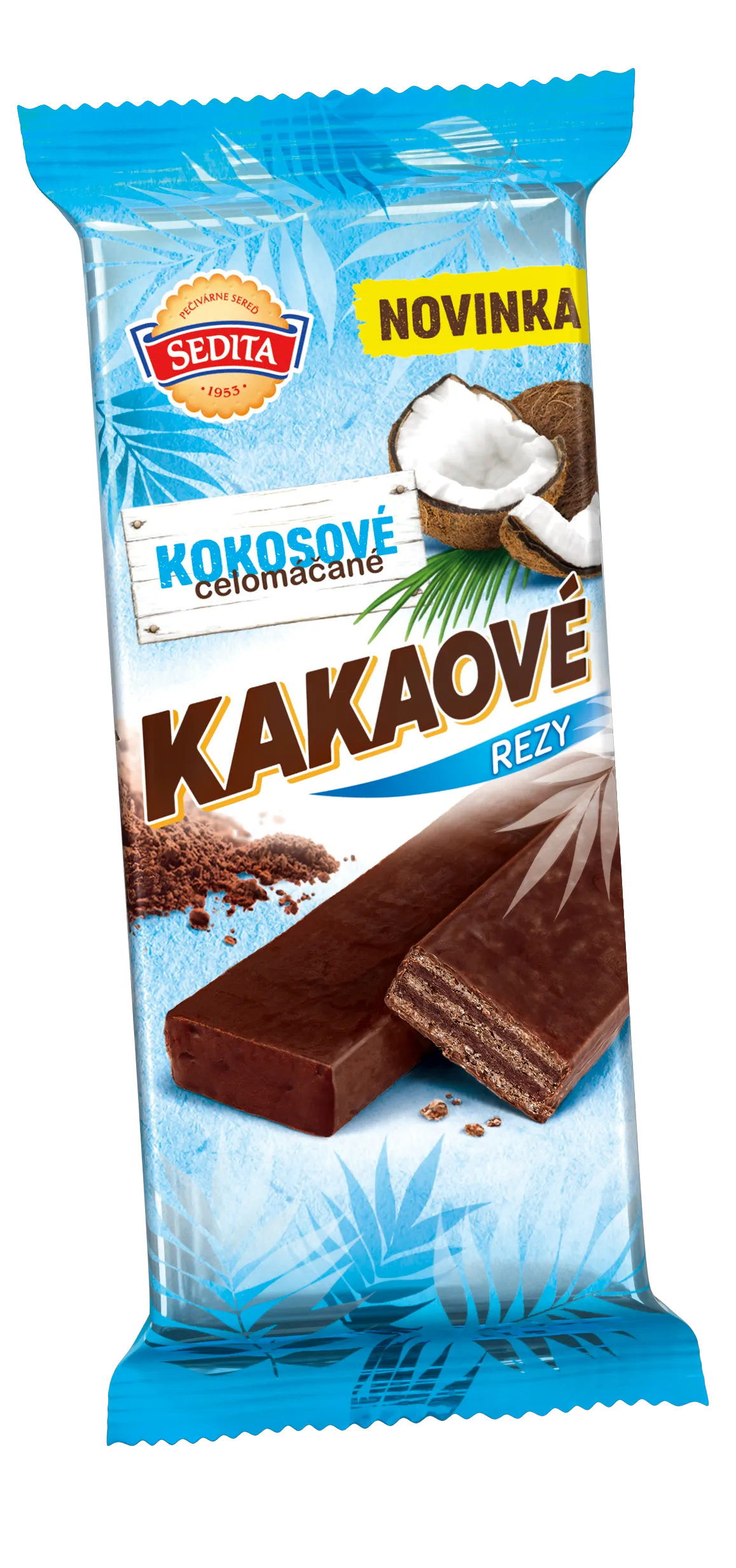 Nové kakaové rezy s kokosom
