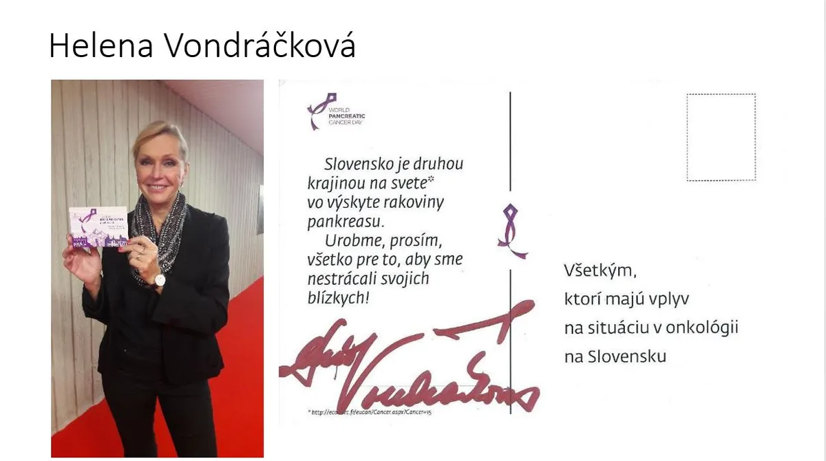 Populárne osobnosti poporujú boj proti rakovine pankreasu