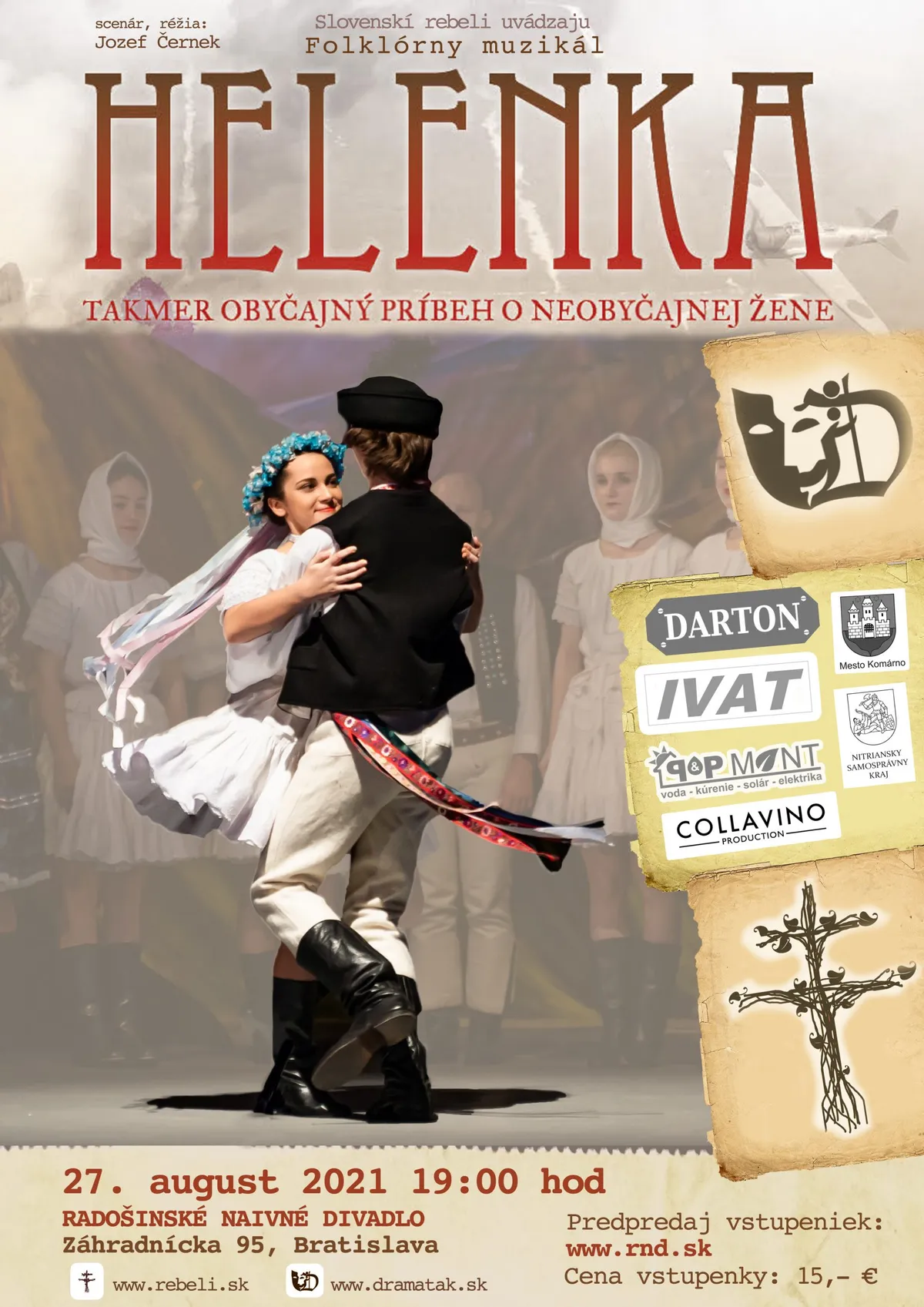 Folklórny súbor Slovenskí rebeli na doskách Radošinského naivného divadla