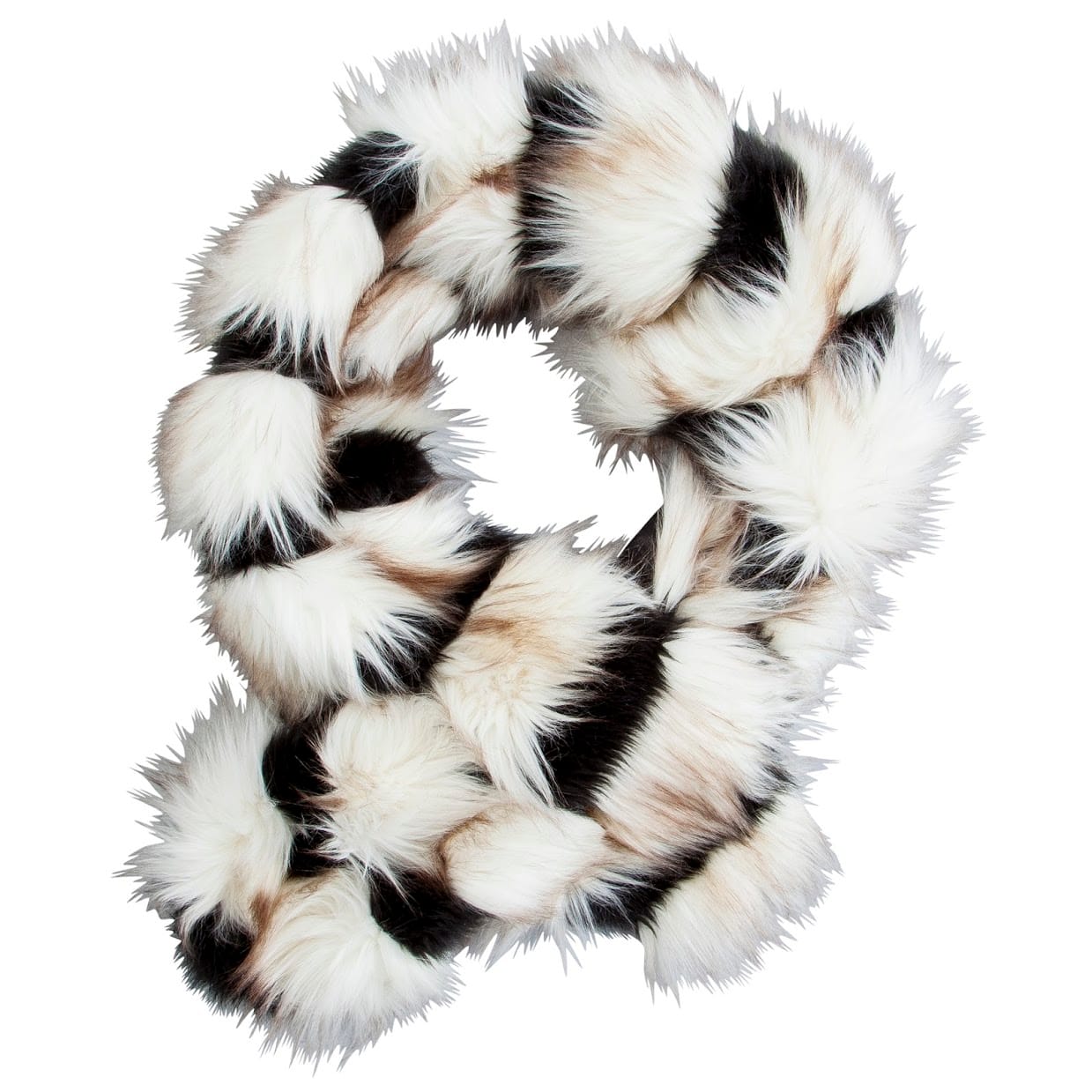 prmediastore,LR,KoĹľuĹˇinovĂ˝ Ĺ Ăˇl ,Mix,25.00,BlackAndWhiteFurScarf_W