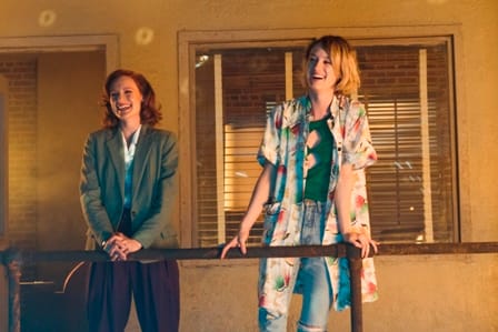 Mackenzie Davis as Cameron Howe, Kerry Bishé as Donna Clark - Halt and Catch Fire _ Season 3, Episode 1 - Photo Credit: Tina Rowden/AMC